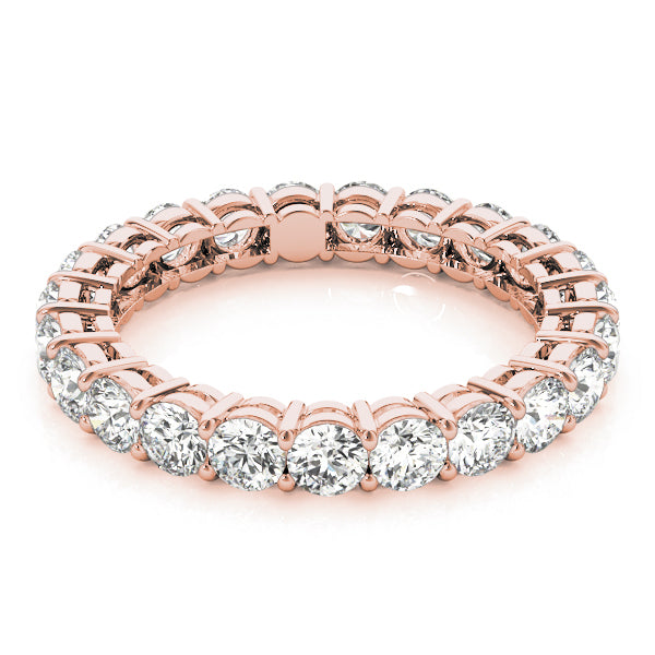 18K Rose Gold 1 CT Diamond Wedding Ring