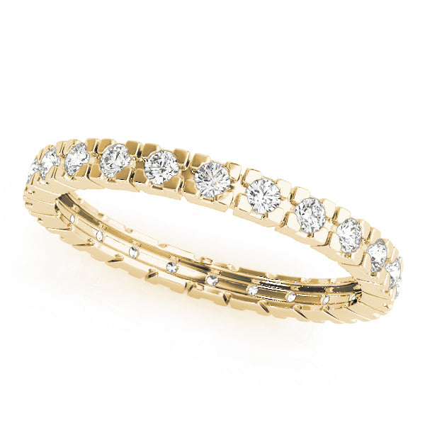 14K Yellow Gold 3/8 ct Diamond Wedding Band
