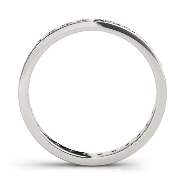 14K White Gold 0.24ctw Diamond Wedding Band