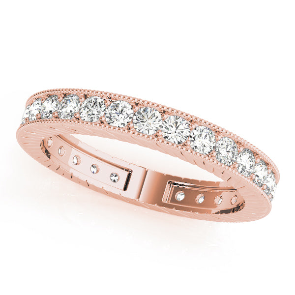 14K Rose Gold Diamond Wedding Ring