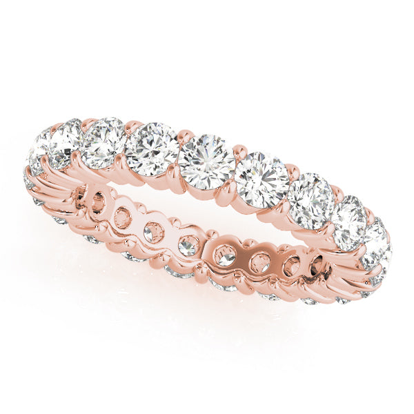 14K Rose Gold Multi-Diamond Wedding Ring