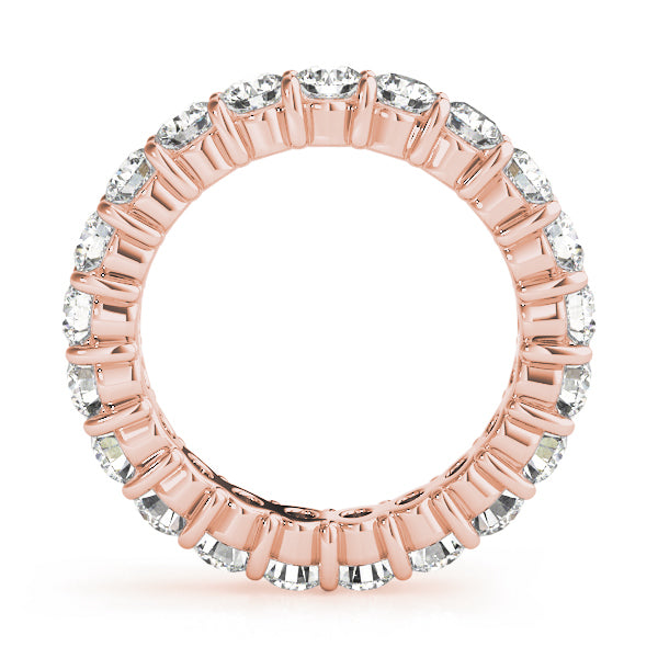 18K Rose Gold 3ct Diamond Wedding Band