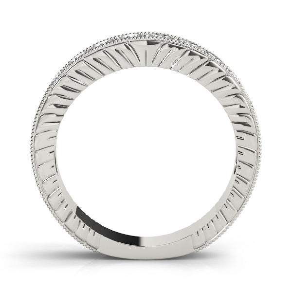 14K White Gold Multi-Diamond Wedding Band