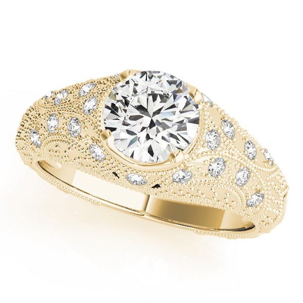 14K Yellow Gold 1 1/5 ct tw Vintage Diamond Engagement Ring