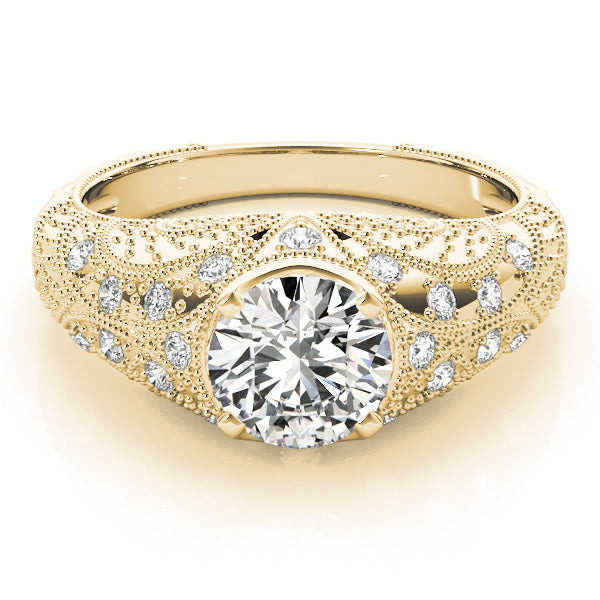14K Yellow Gold 1 1/5 ct tw Vintage Diamond Engagement Ring