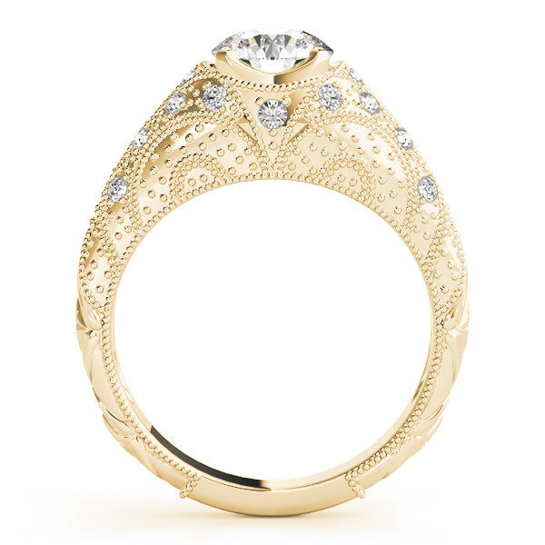 18K Yellow Gold 1 1/5 ct tw Vintage Diamond Engagement Ring