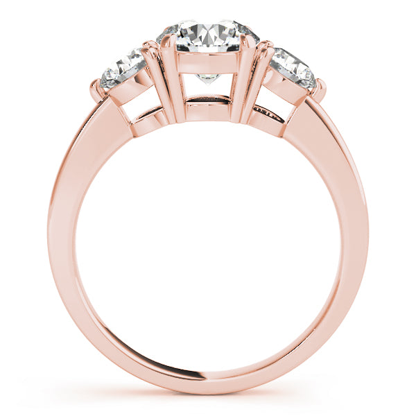Rose Gold 1.5 CT Diamond Three-Stone Engagement Ring