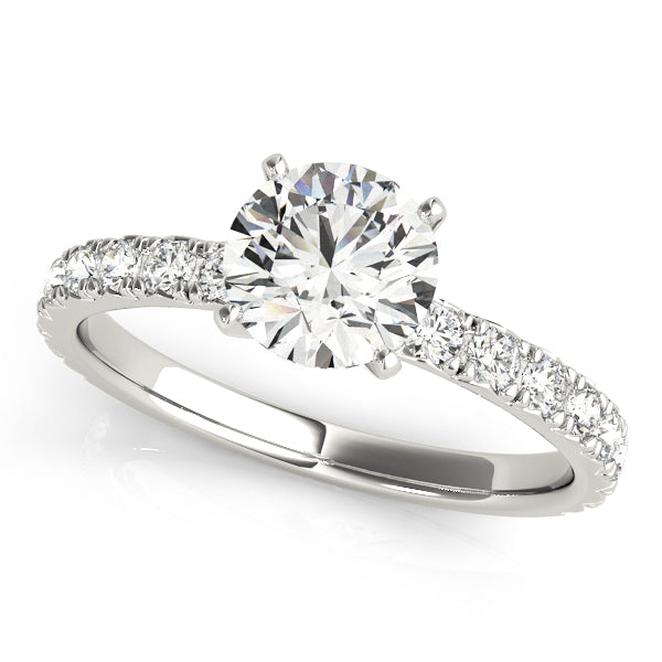 14K White Gold 1.33ctw Round Diamond Ring