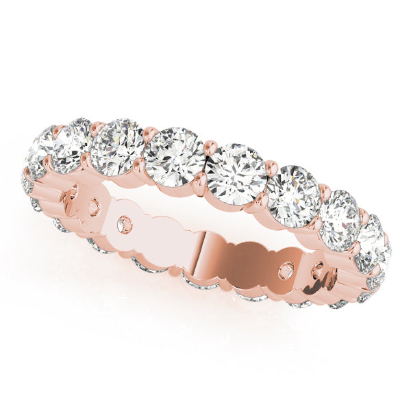 18K Rose Gold 1/2 ct Diamond Wedding Band