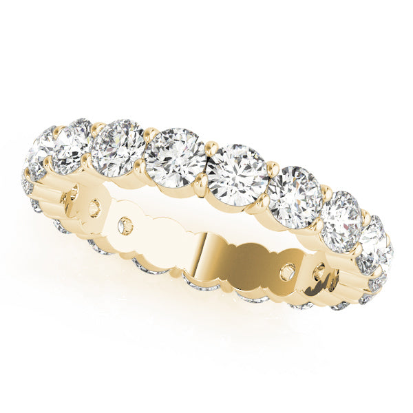 18K Yellow Gold Multi-Diamond Wedding Band