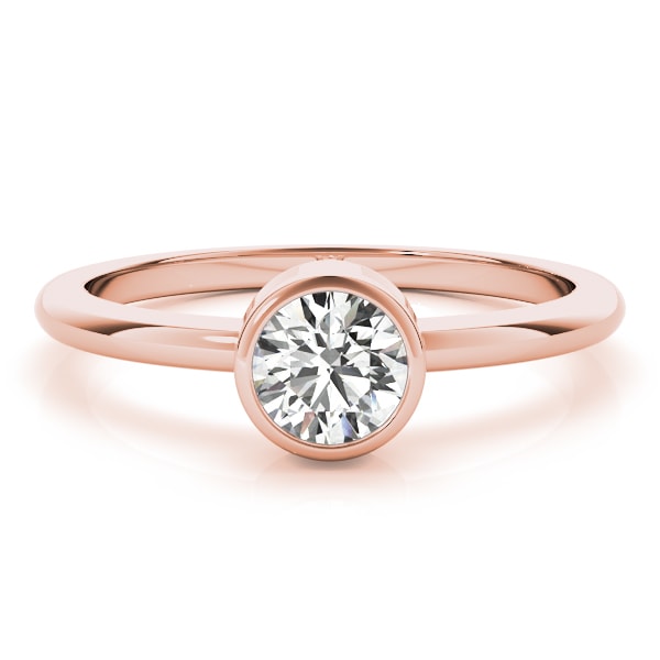 14K Rose Gold 1/2 ct tw Solitaire Diamond Engagement Ring