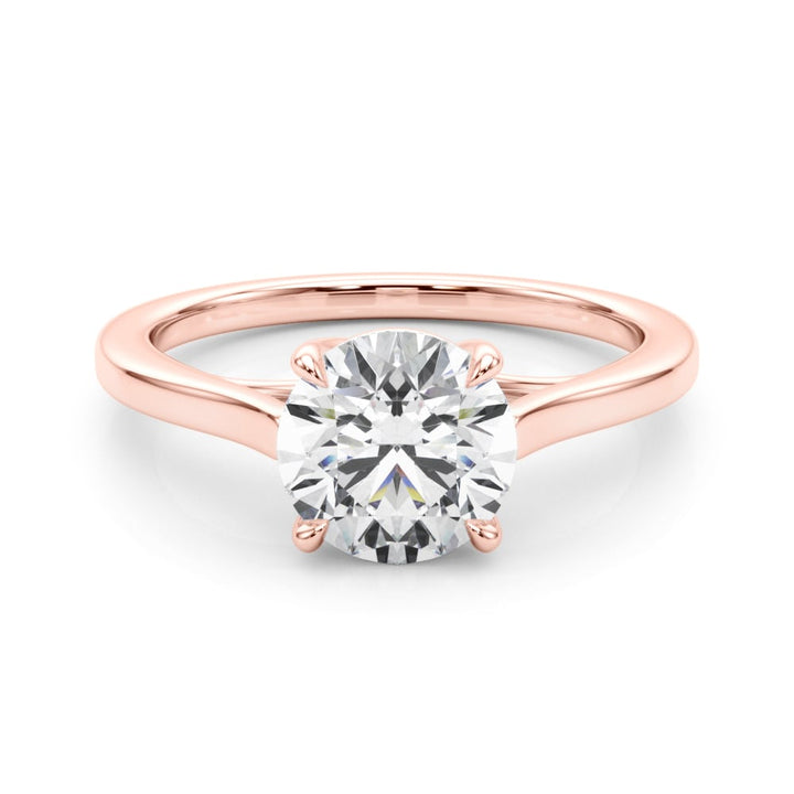 18K Rose Gold 1 1/2 ct tw Solitaire Diamond Engagement Ring