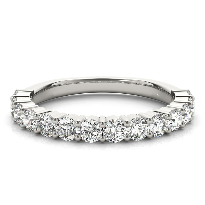 18K White Gold Multi-Diamond Wedding Band