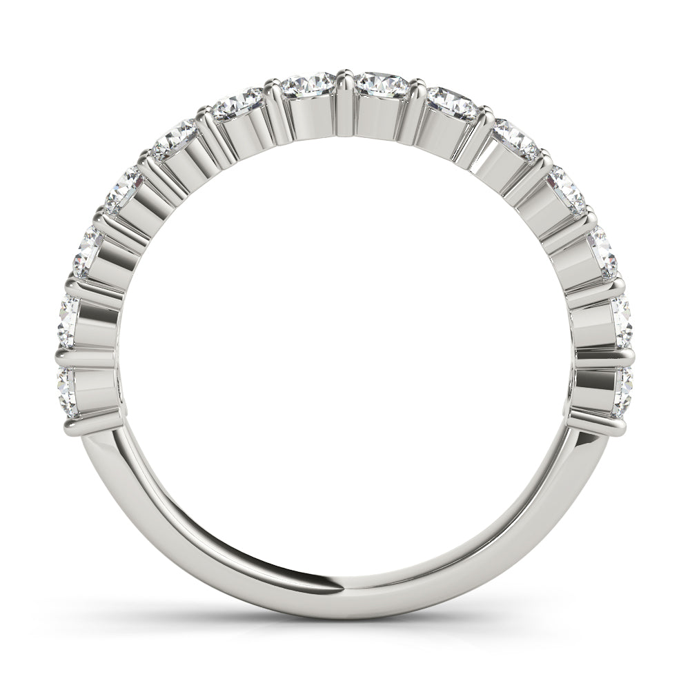 18K White Gold Multi-Diamond Wedding Band