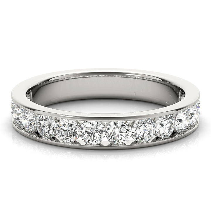 18K White Gold 1 CT Diamond Wedding Band