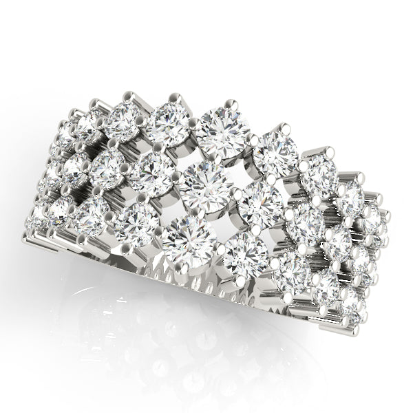 Platinum 1.875ctw Round Diamond Fashion Ring