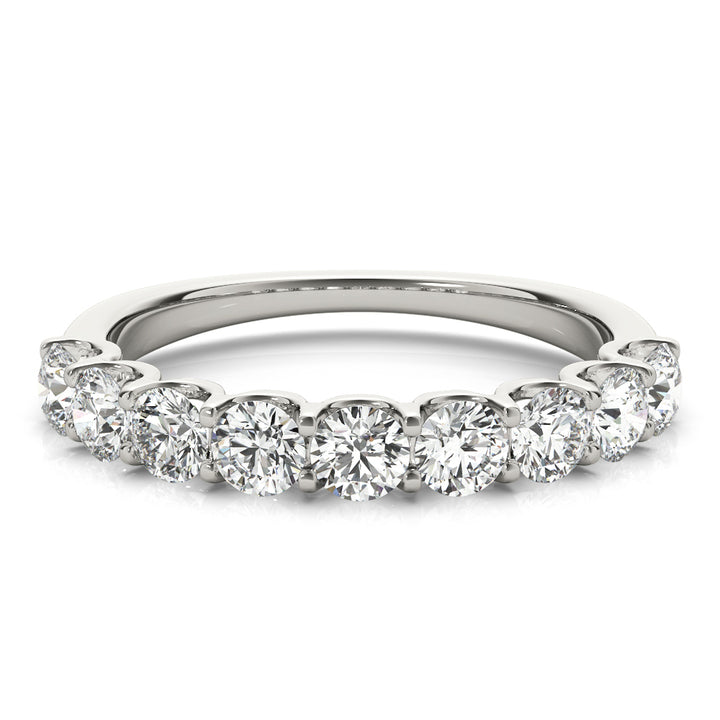 18K White Gold 1 CT Diamond Wedding Band
