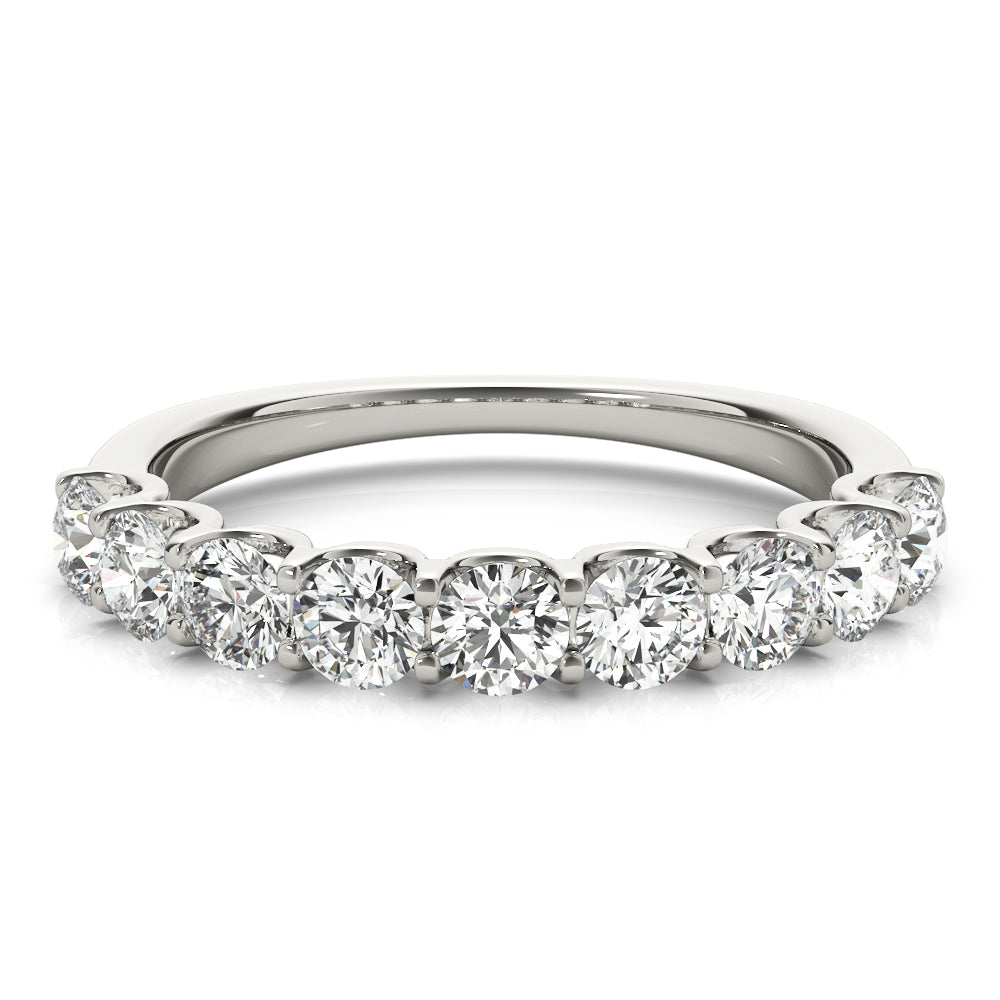 18K White Gold 1 CT Diamond Wedding Band