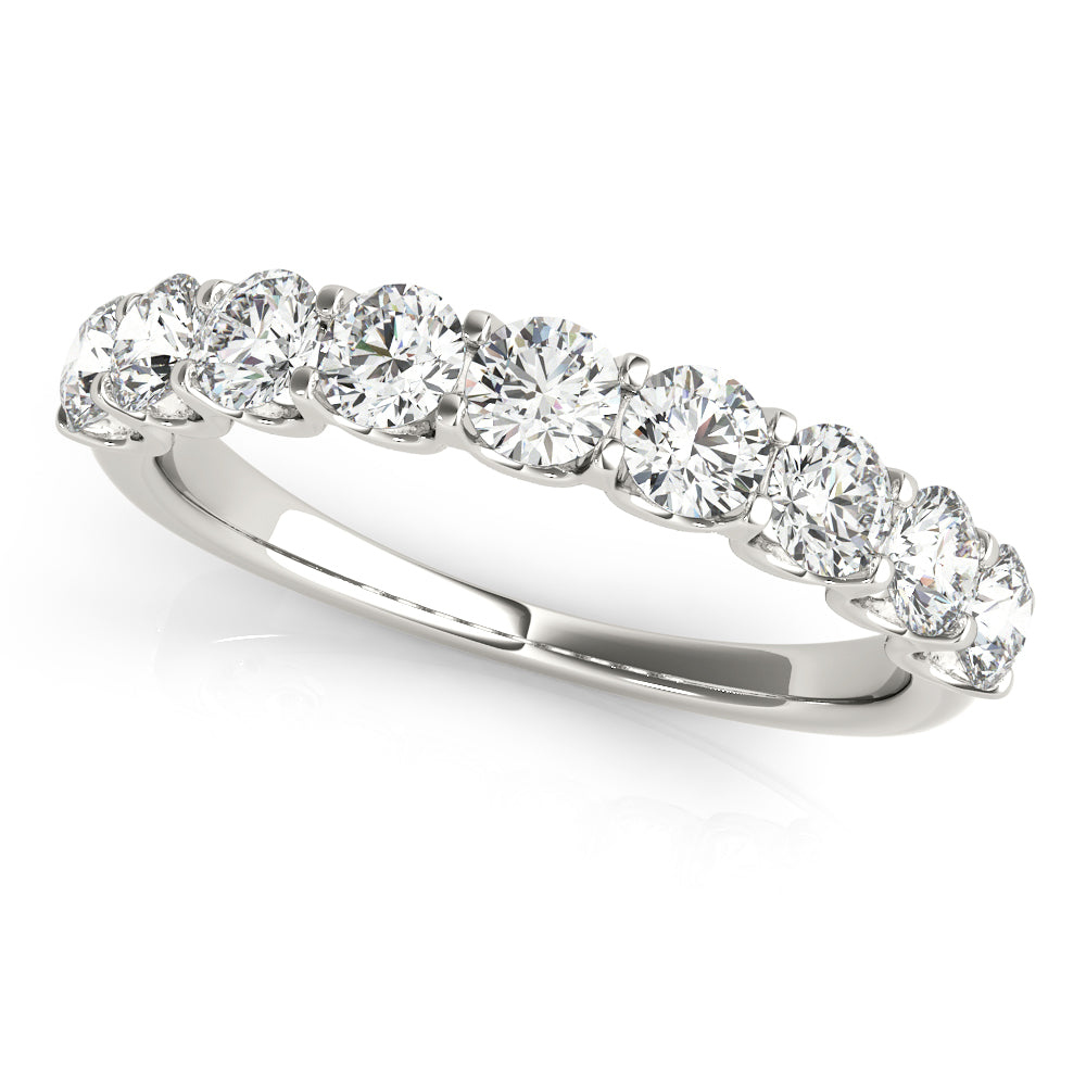 9-Diamond Round Wedding Ring