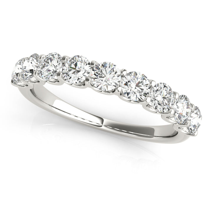 14K White Gold Multi-Diamond Wedding Ring