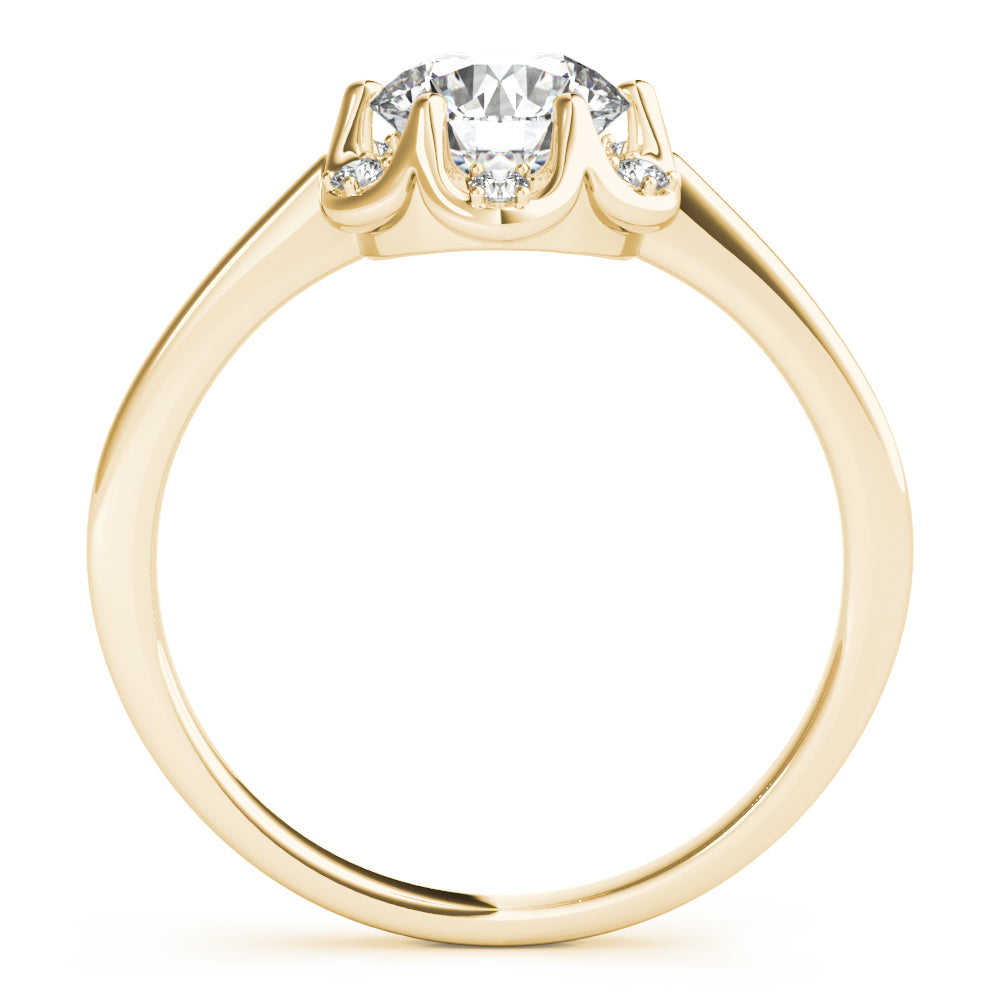18K Yellow Gold 1 ct tw Halo Diamond Engagement Ring