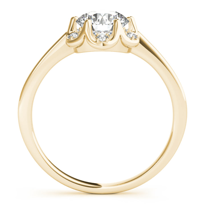 18K Yellow Gold 1 ct tw Halo Diamond Engagement Ring