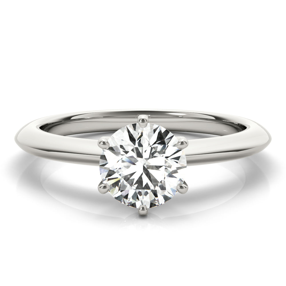 18K White Gold 1ct Diamond Solitaire Engagement Ring