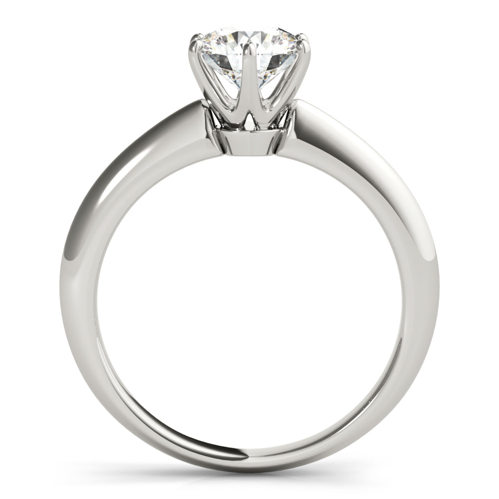 14K White Gold 1 CT Round Diamond Engagement Ring