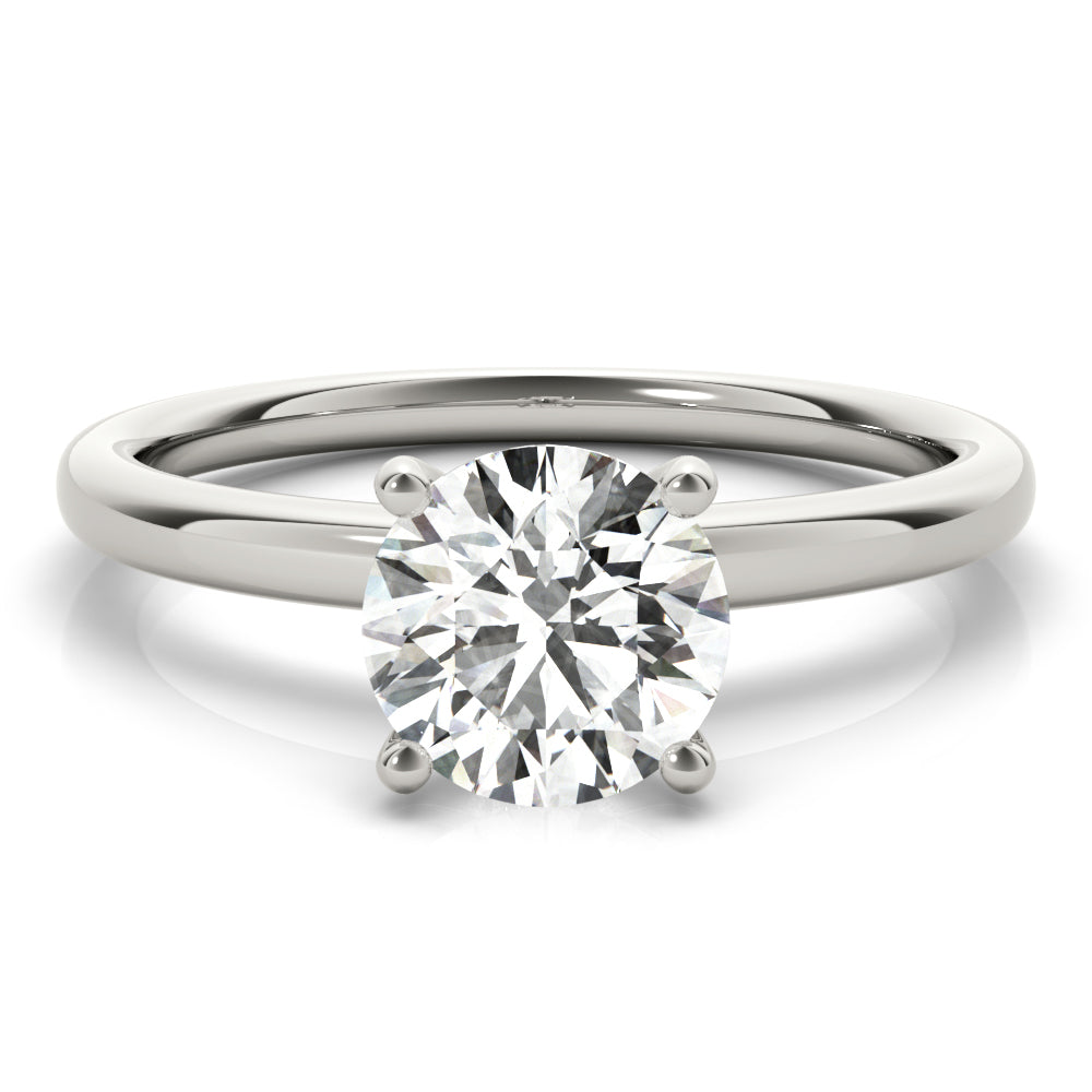 18K White Gold 1 ct Diamond Engagement Ring Solitaire