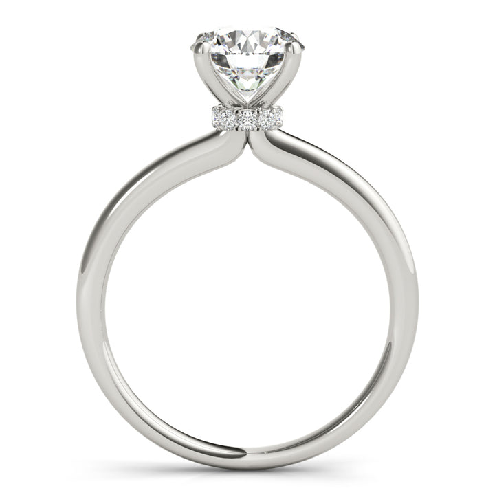 18K White Gold 1 ct Diamond Engagement Ring Solitaire