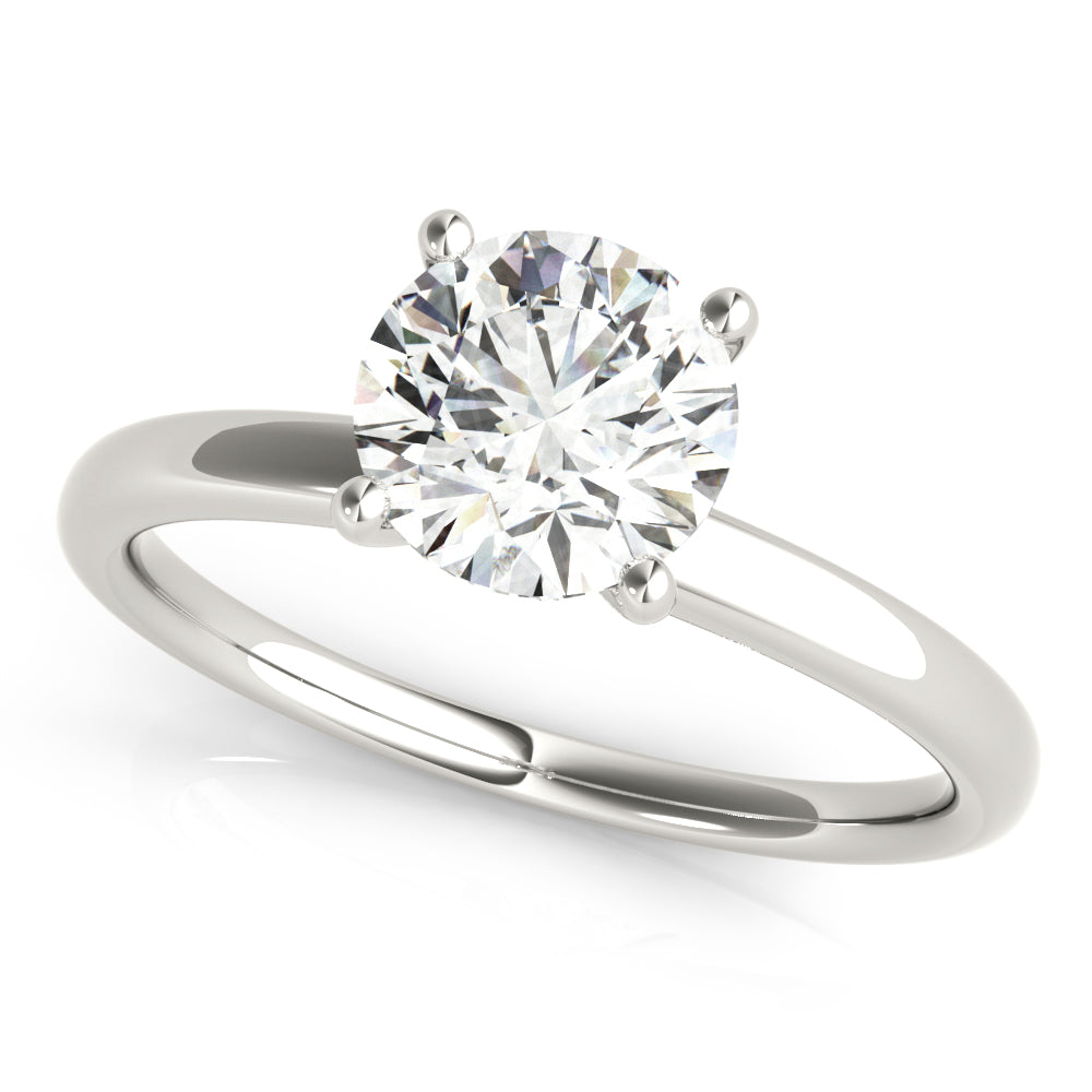Platinum 1 ct Round Diamond Engagement Ring