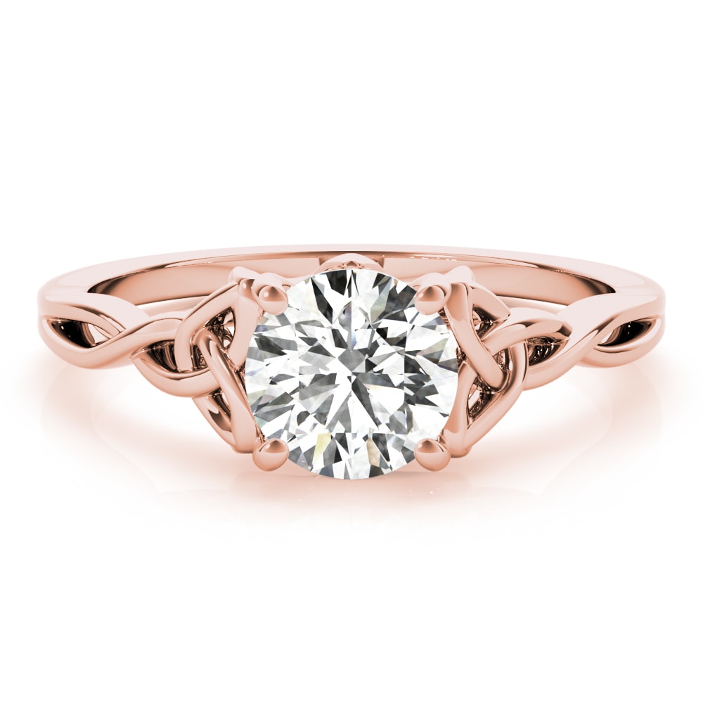14K Rose Gold 1/2 ct tw Solitaire Diamond Engagement Ring