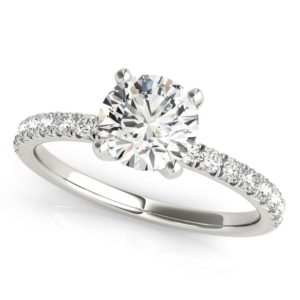 14K White Gold 1.125 ctw Diamond Engagement Ring