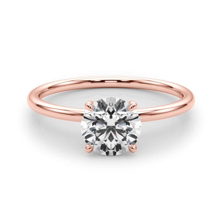 14K Rose Gold 1 ct tw Solitaire Diamond Engagement Ring