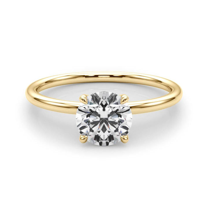 18K Yellow Gold 1 CT Diamond Engagement Ring