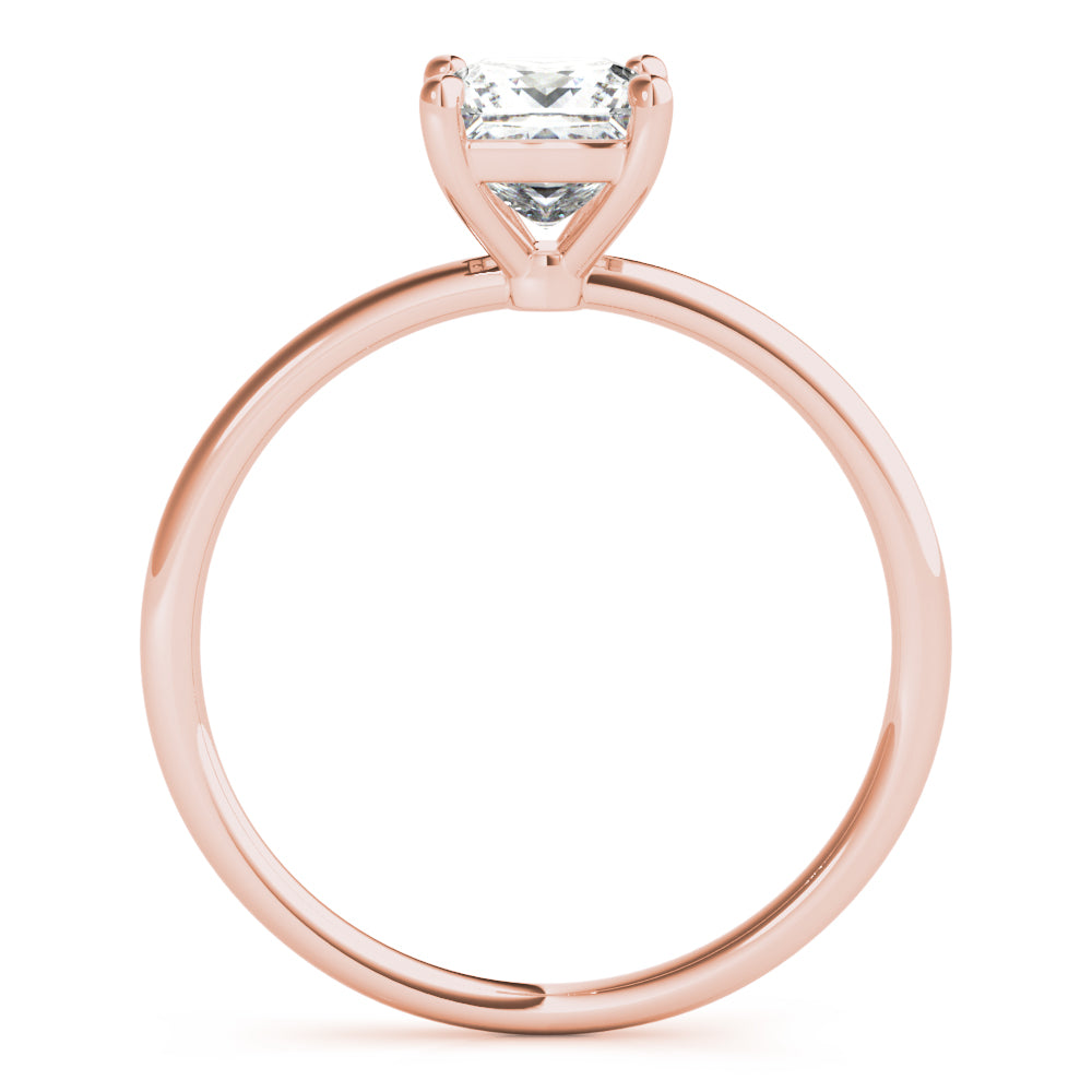 18K Rose Gold Diamond Solitaire Engagement Ring