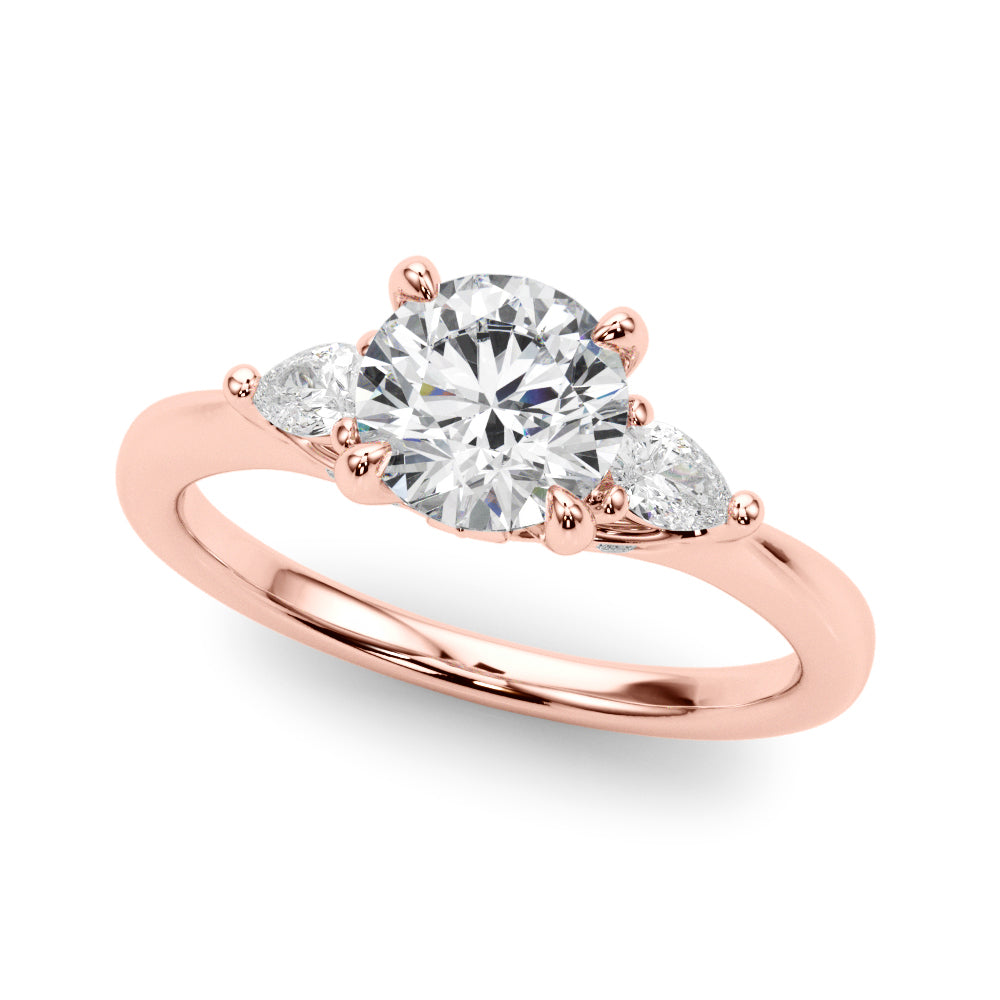 14K Rose Gold Diamond Engagement Ring