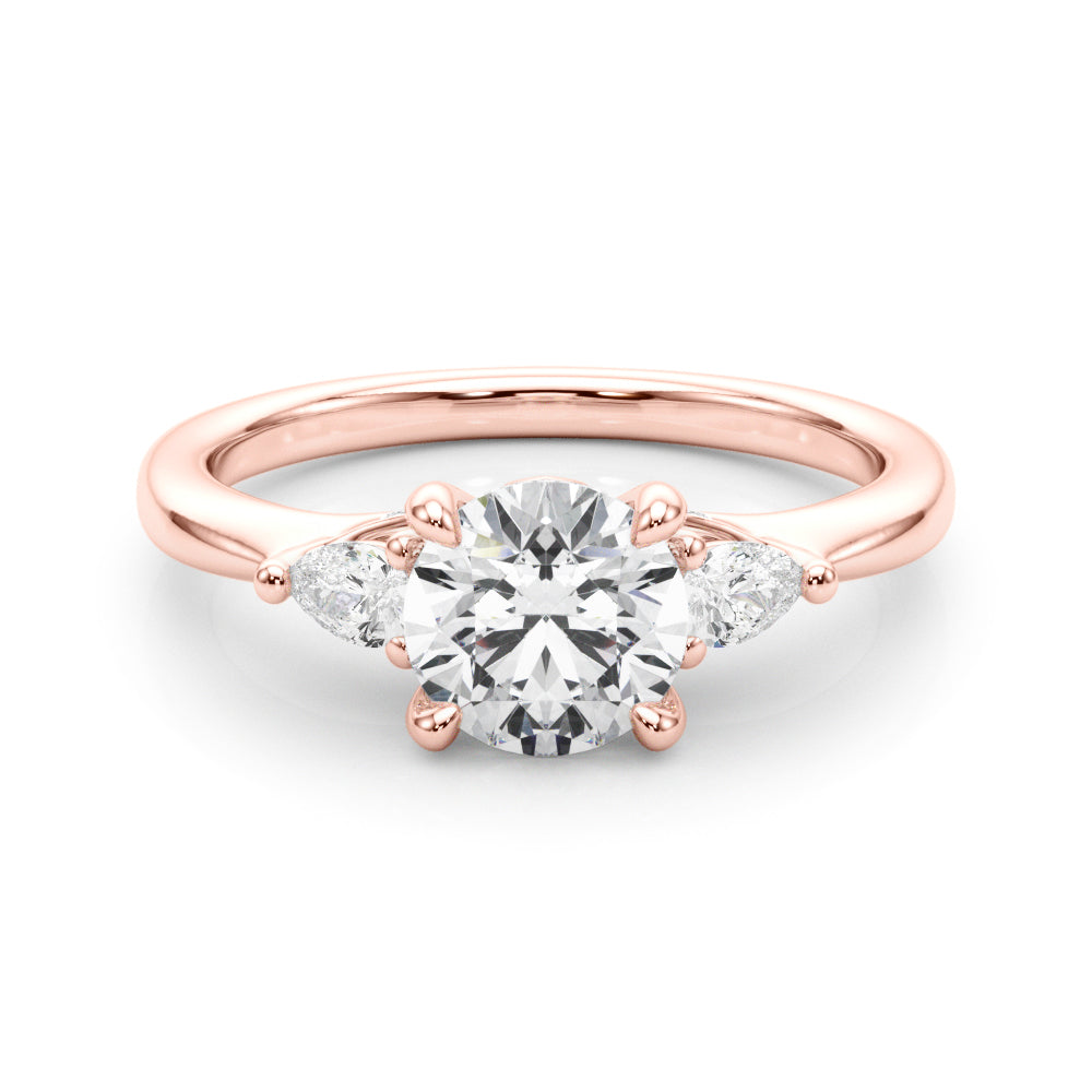 14K Rose Gold 1.22 ctw Diamond Three-Stone Ring