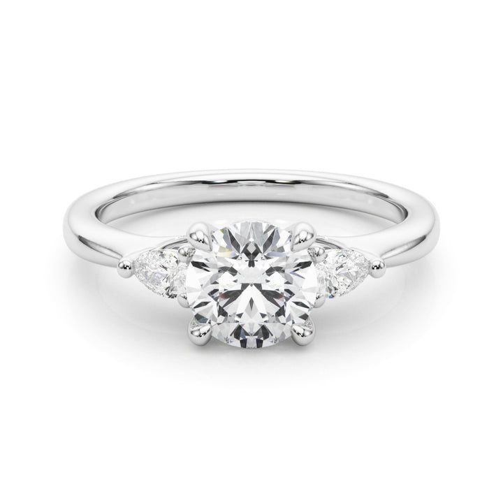 18K White Gold 1.33ctw Diamond Three-Stone Ring