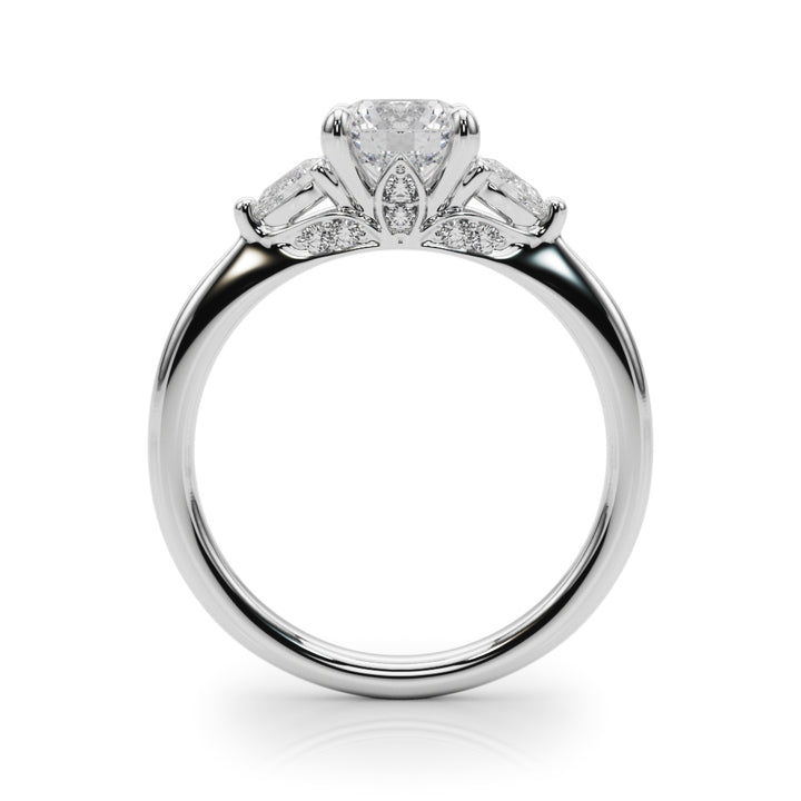 Platinum 1.33ctw Diamond Three-Stone Engagement Ring