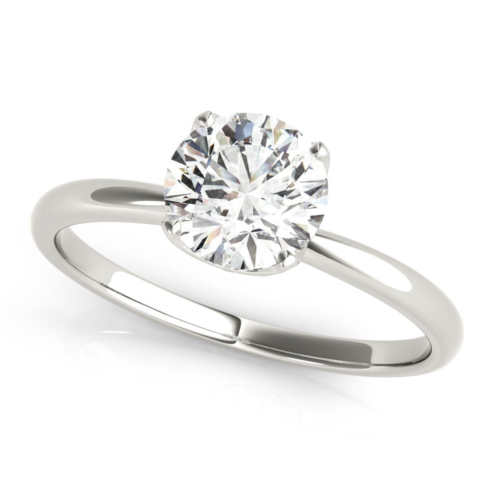 Platinum 1 CT Round Diamond Engagement Ring