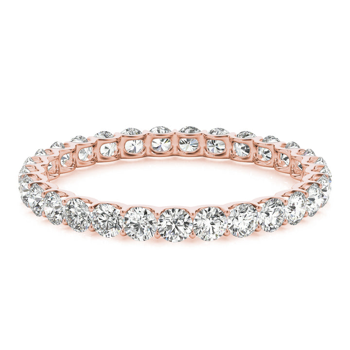 18K Rose Gold 3/4 CT Diamond Wedding Band