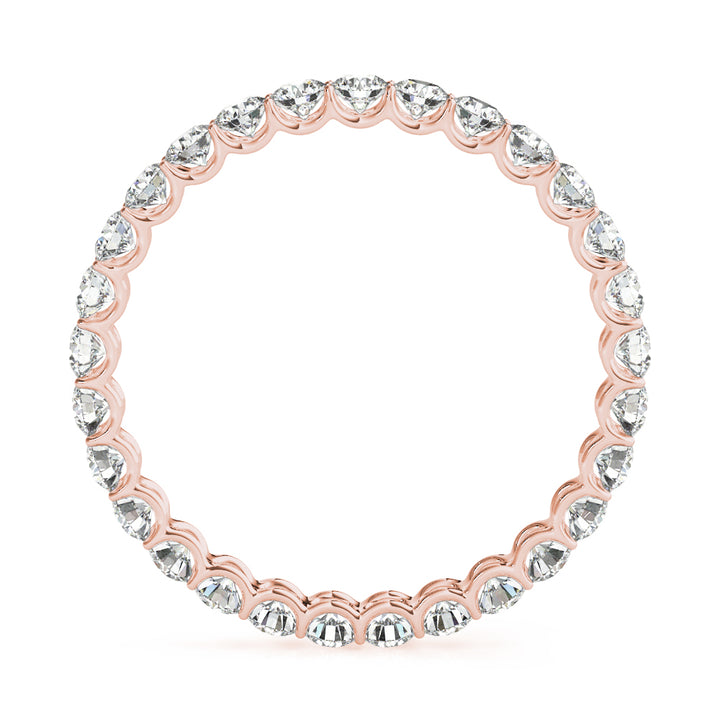 18K Rose Gold 3/4 CT Diamond Wedding Band
