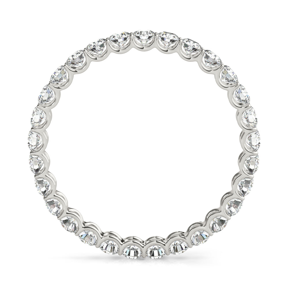 Platinum 3/4 CT Round Diamond Wedding Band