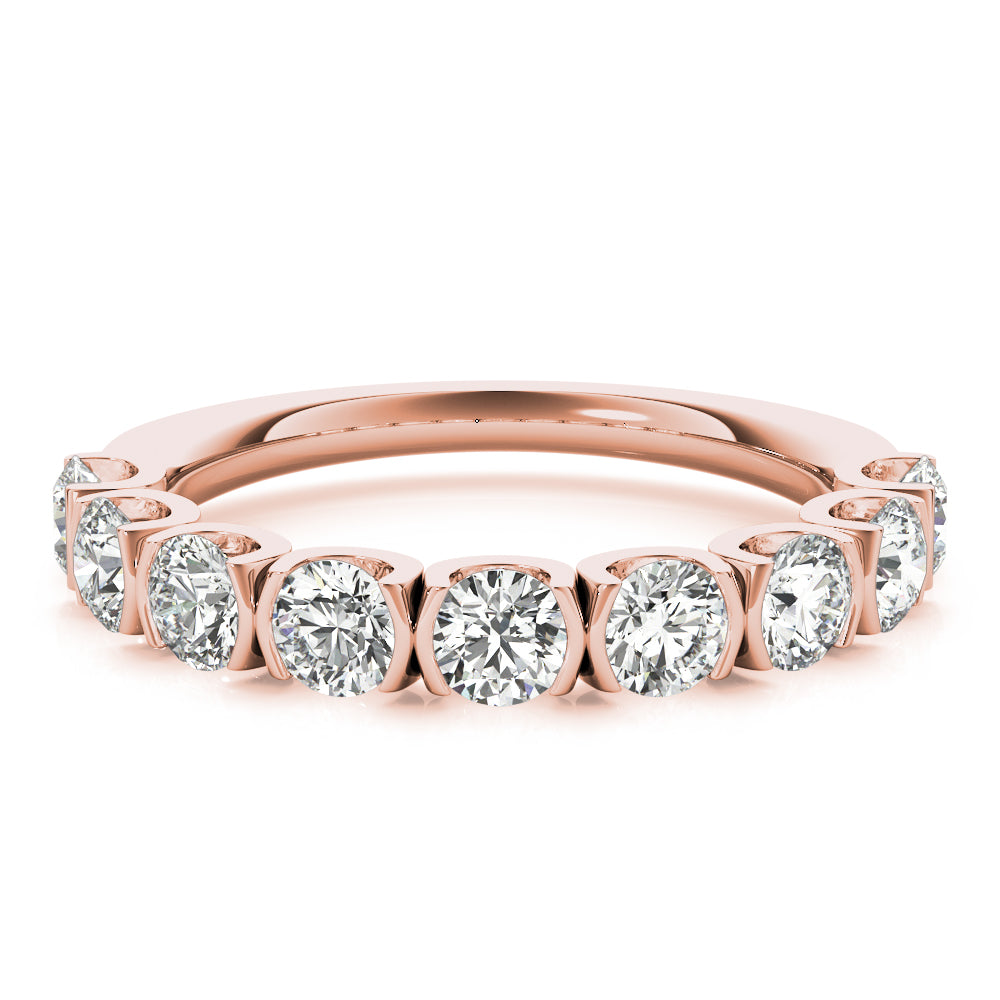 18K Rose Gold Diamond Wedding Ring