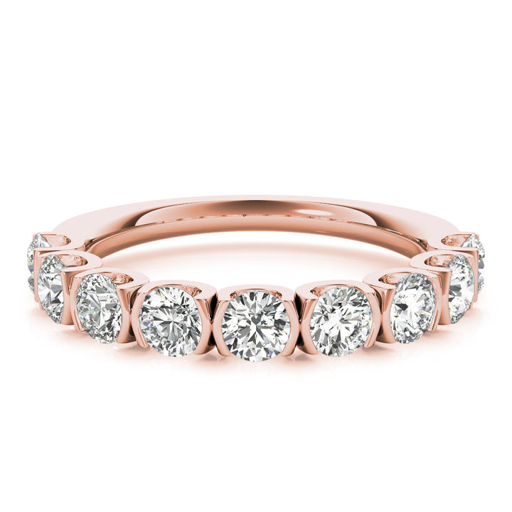 18K Rose Gold Diamond Wedding Ring