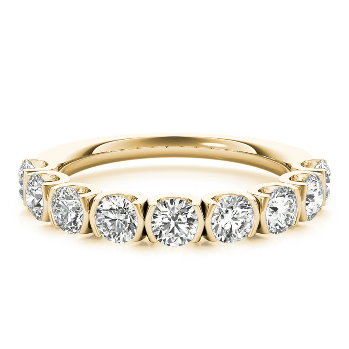 18K Yellow Gold 3/4 ct Diamond Wedding Band