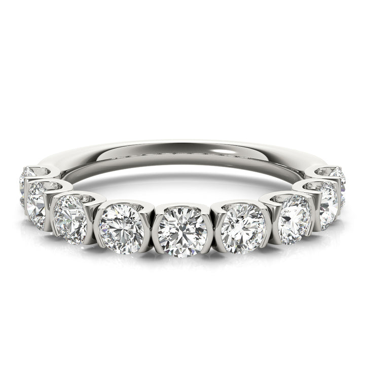 18K White Gold 3/4 ct Diamond Wedding Band