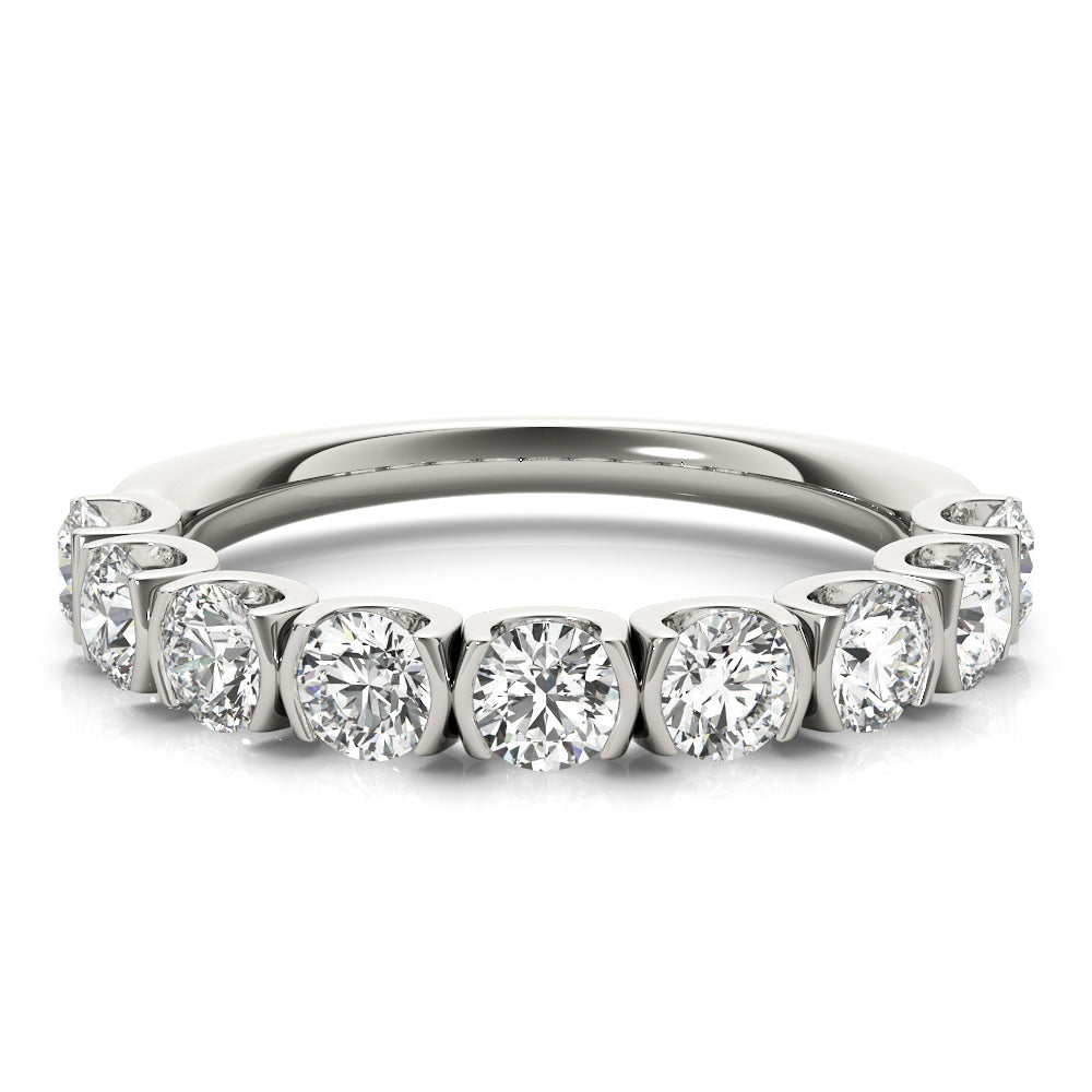 14K White Gold 0.75ctw Diamond Wedding Band