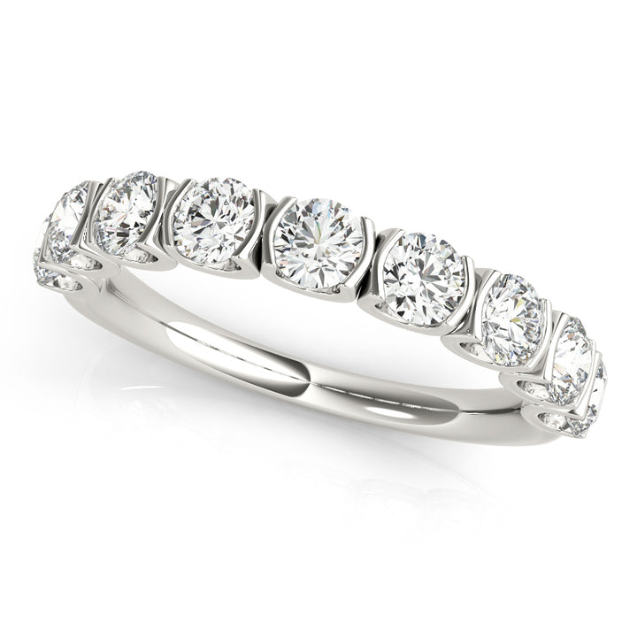 18K White Gold 3/4 ct Diamond Wedding Band